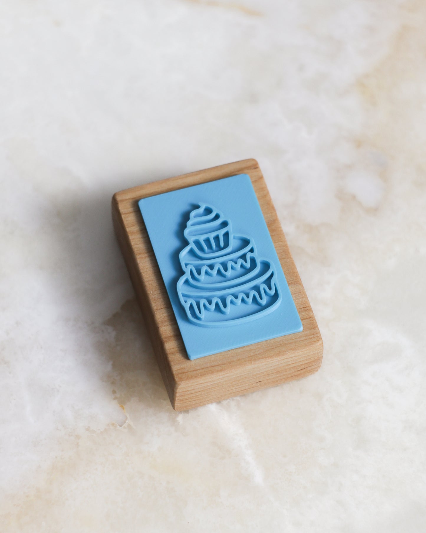 Triple delight cake soap stamp