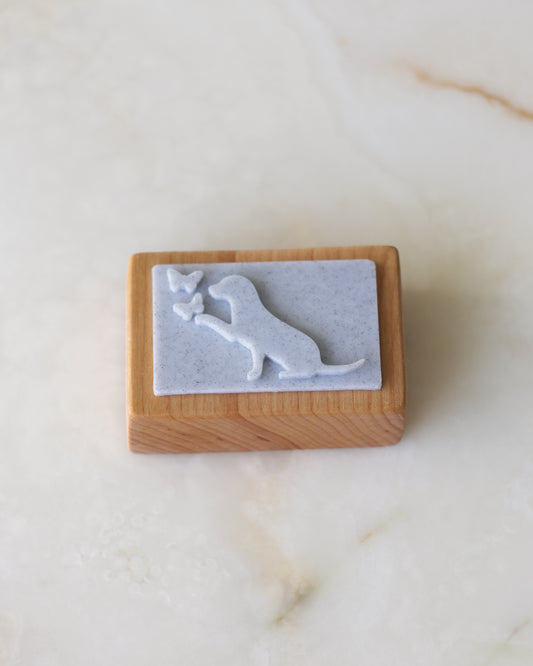 Butterfly dog soap stamp