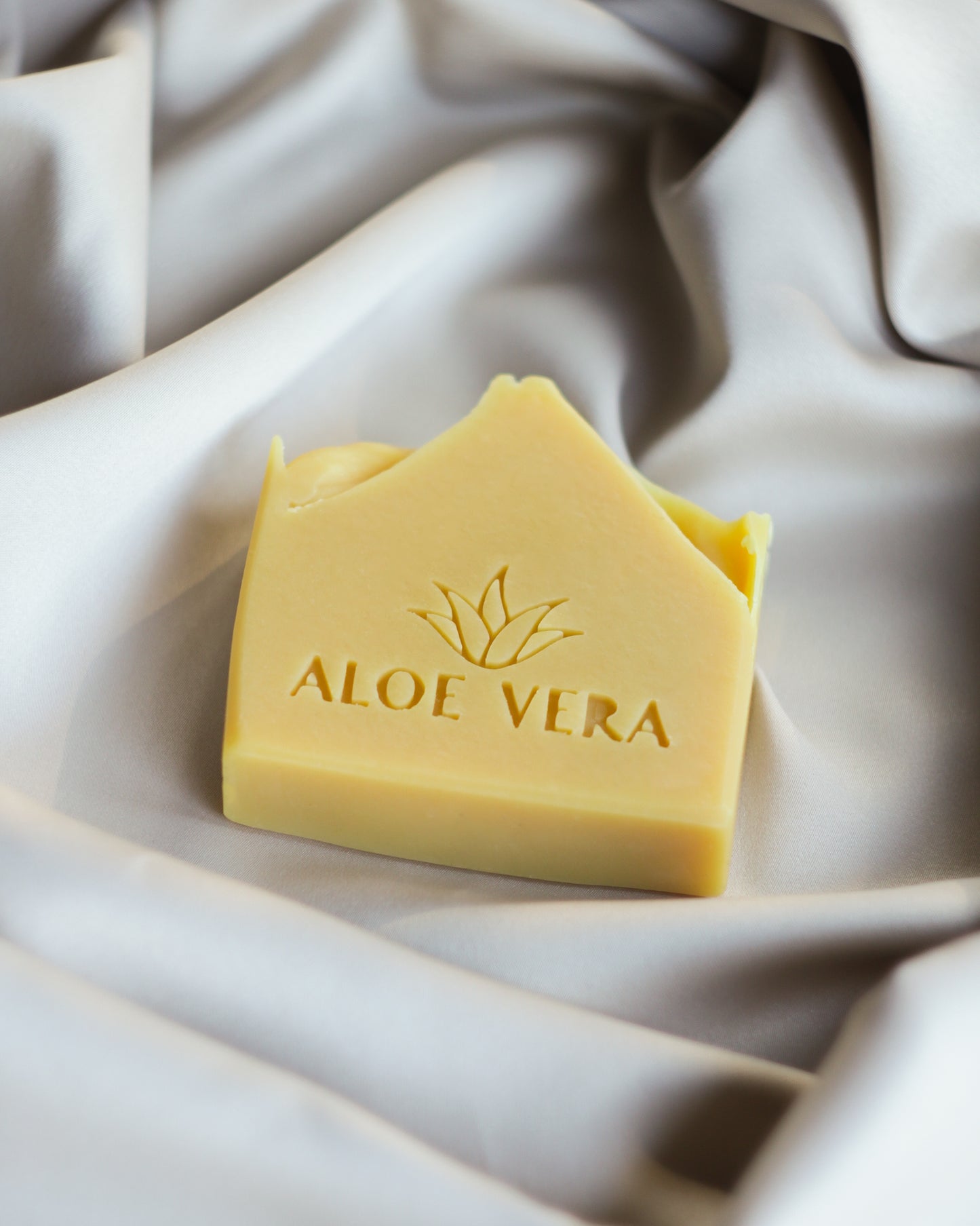 Aloe vera text soap stamp