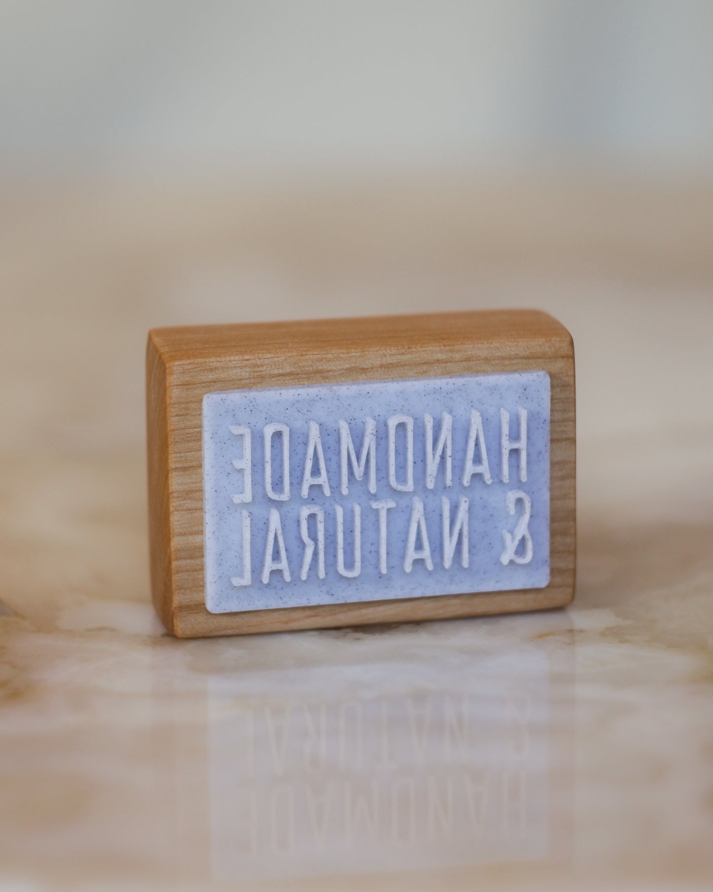 'Handmade & natural' soap stamp