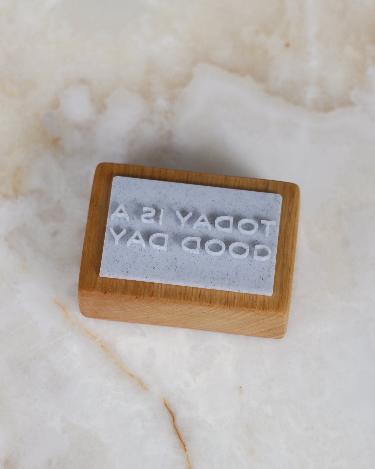 Today is a good day text soap stamp