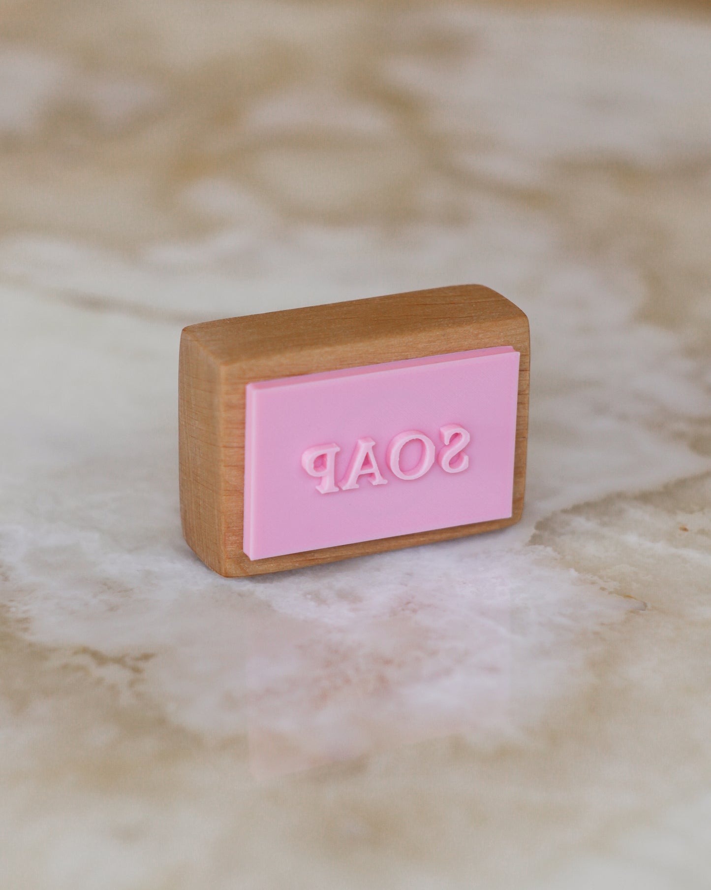 Text soap stamp 'soap'