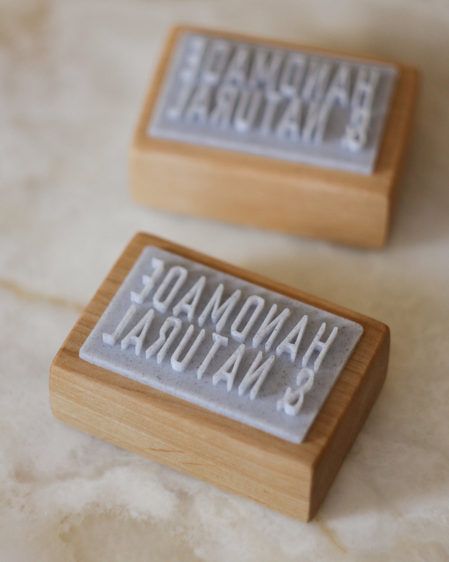 'Handmade & natural' soap stamp