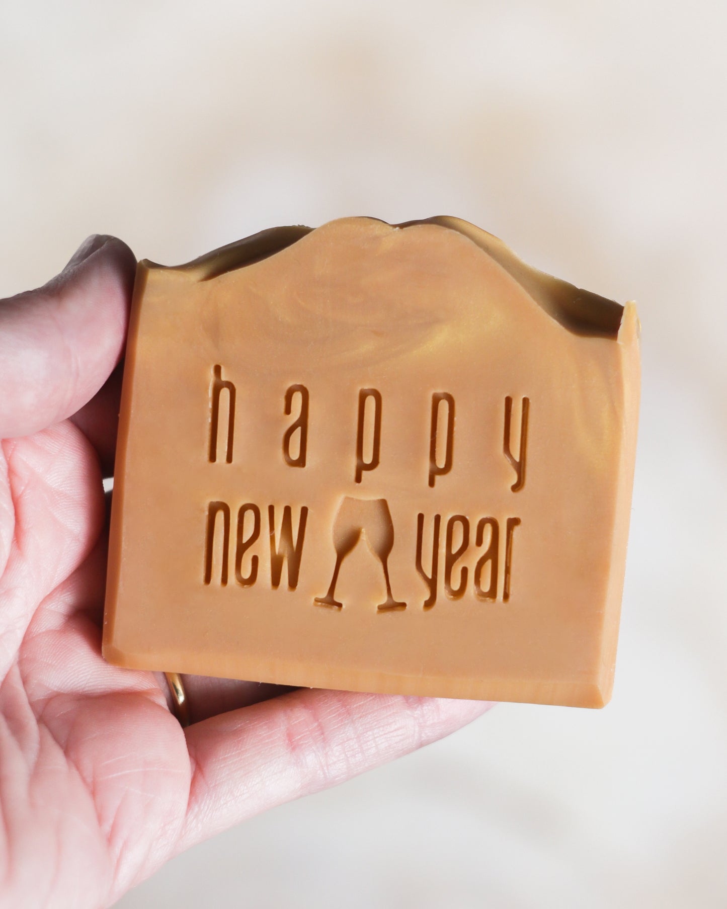 Happy new year soap stamp