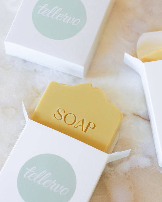 'Soap' text soap stamp