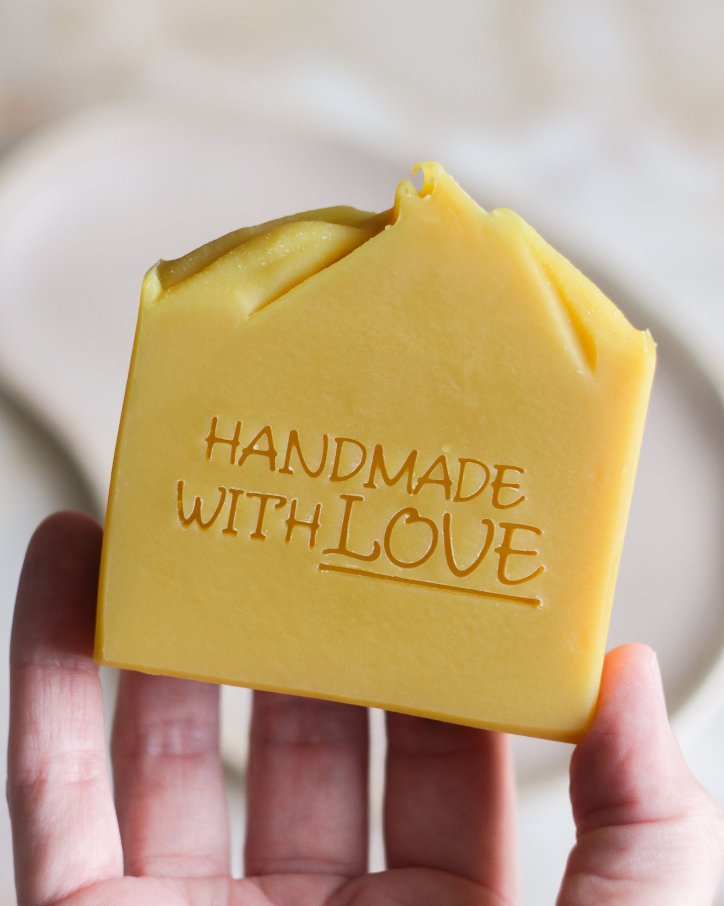 Handmade with love soap stamp