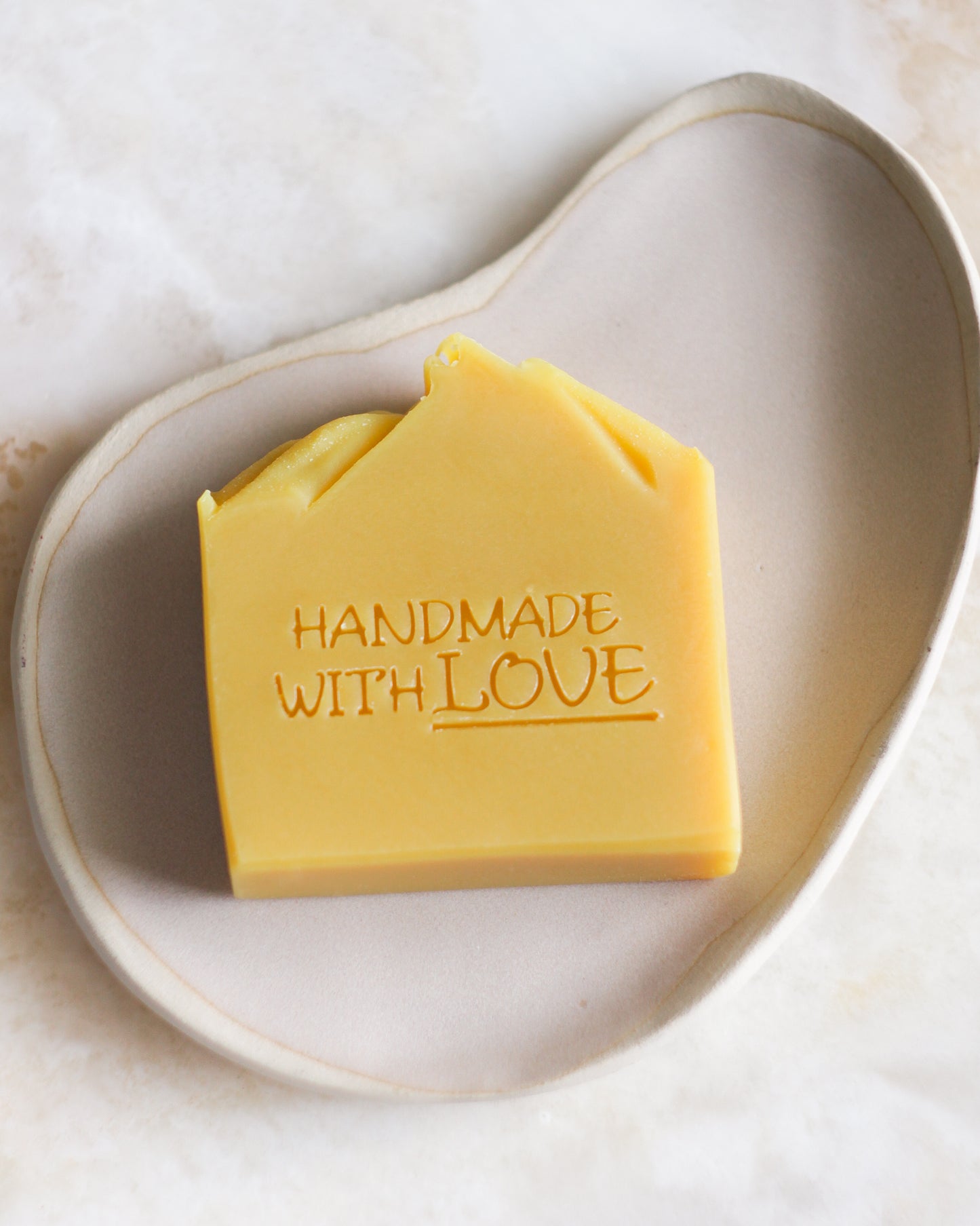 Handmade with love soap stamp