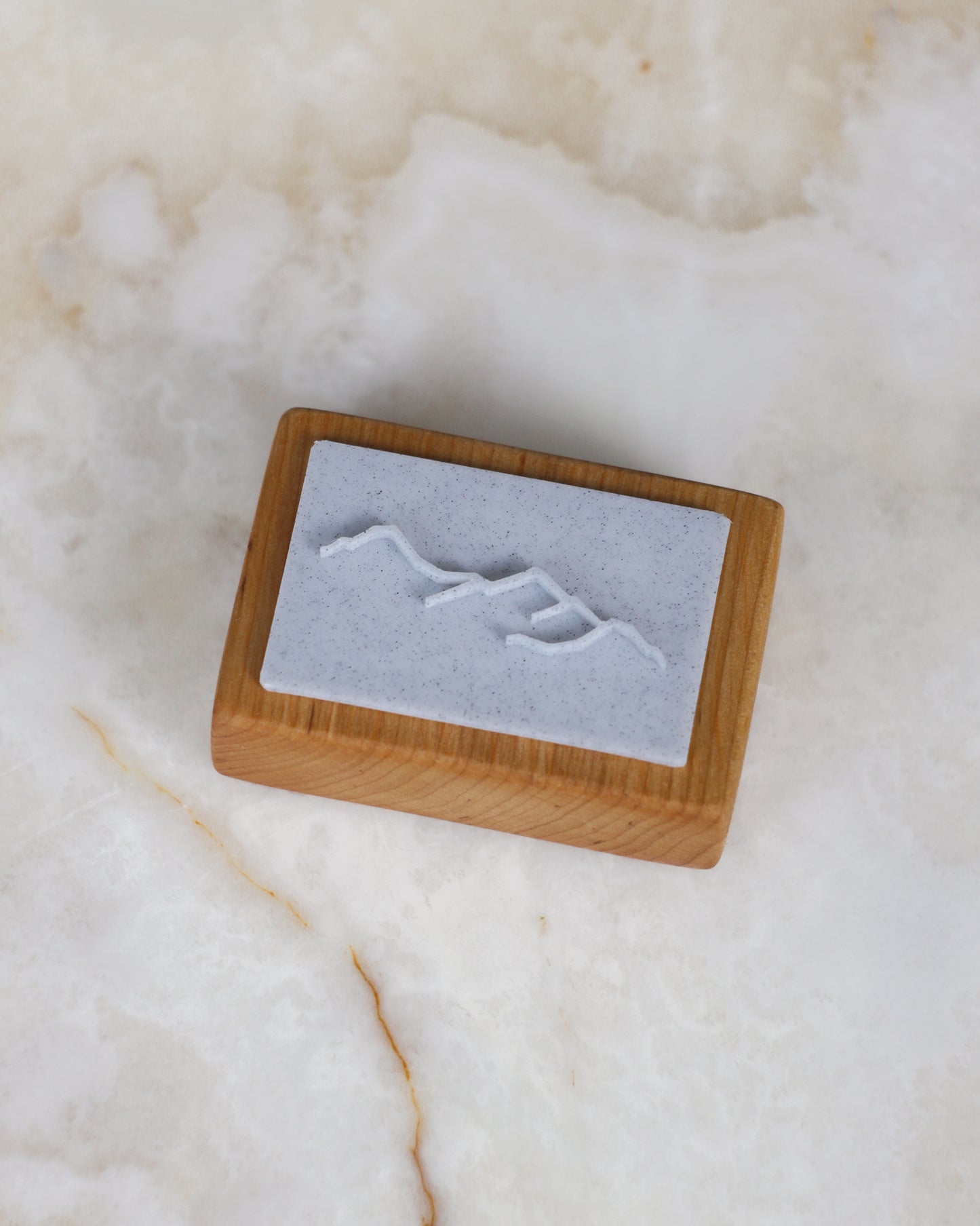 Mountain landscape soap stamp