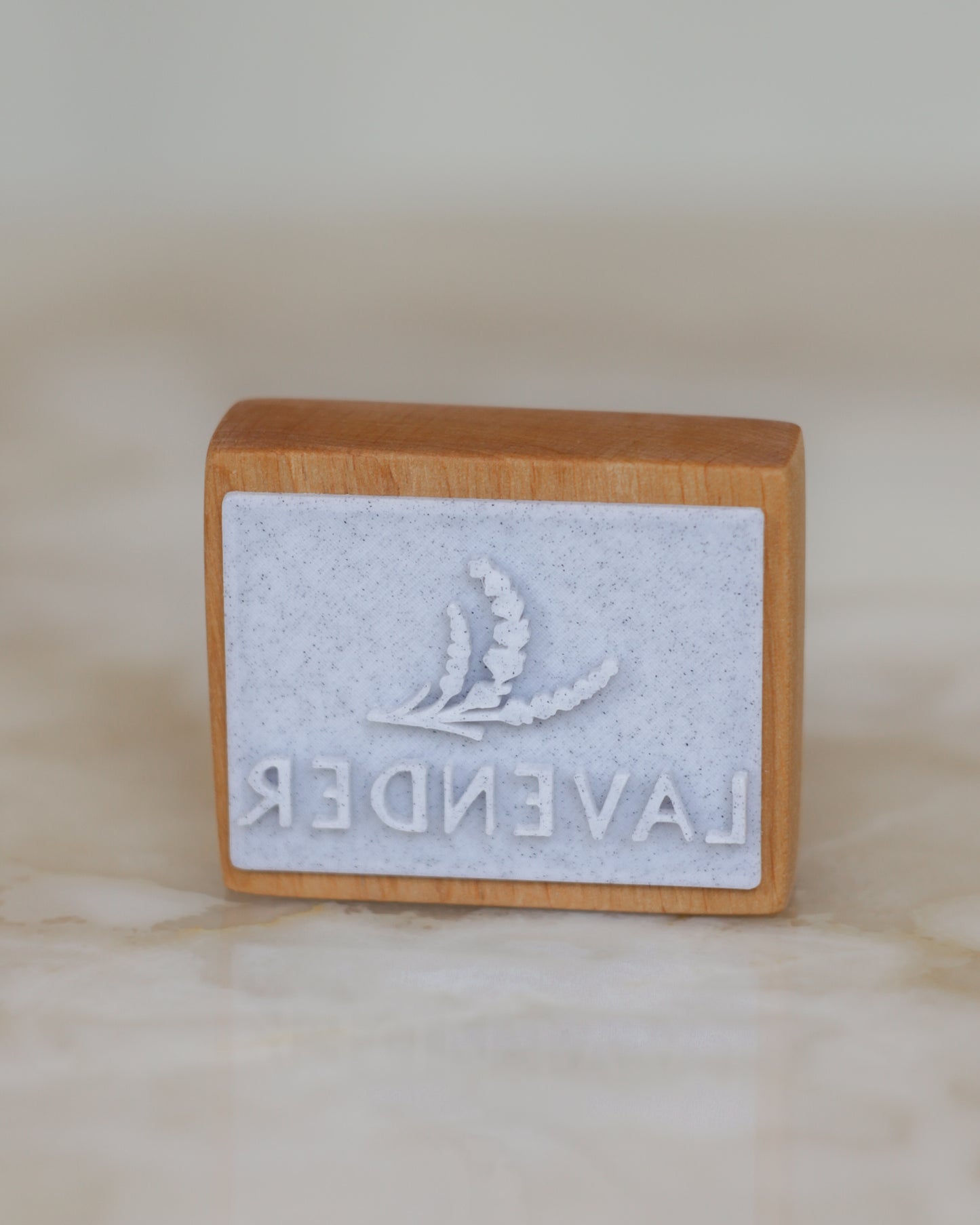 Lavender + twig soap stamp