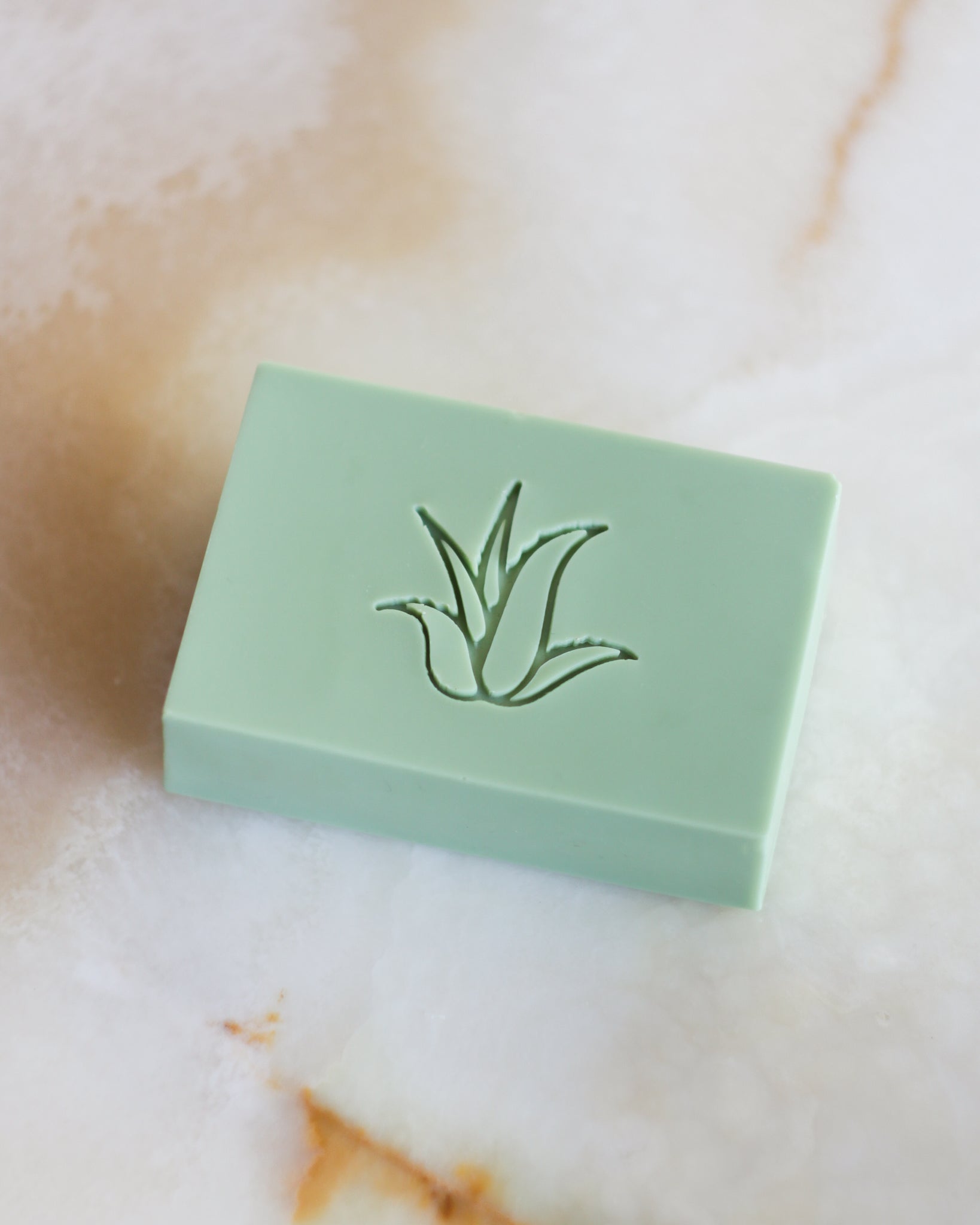 aloe vera stamped soap