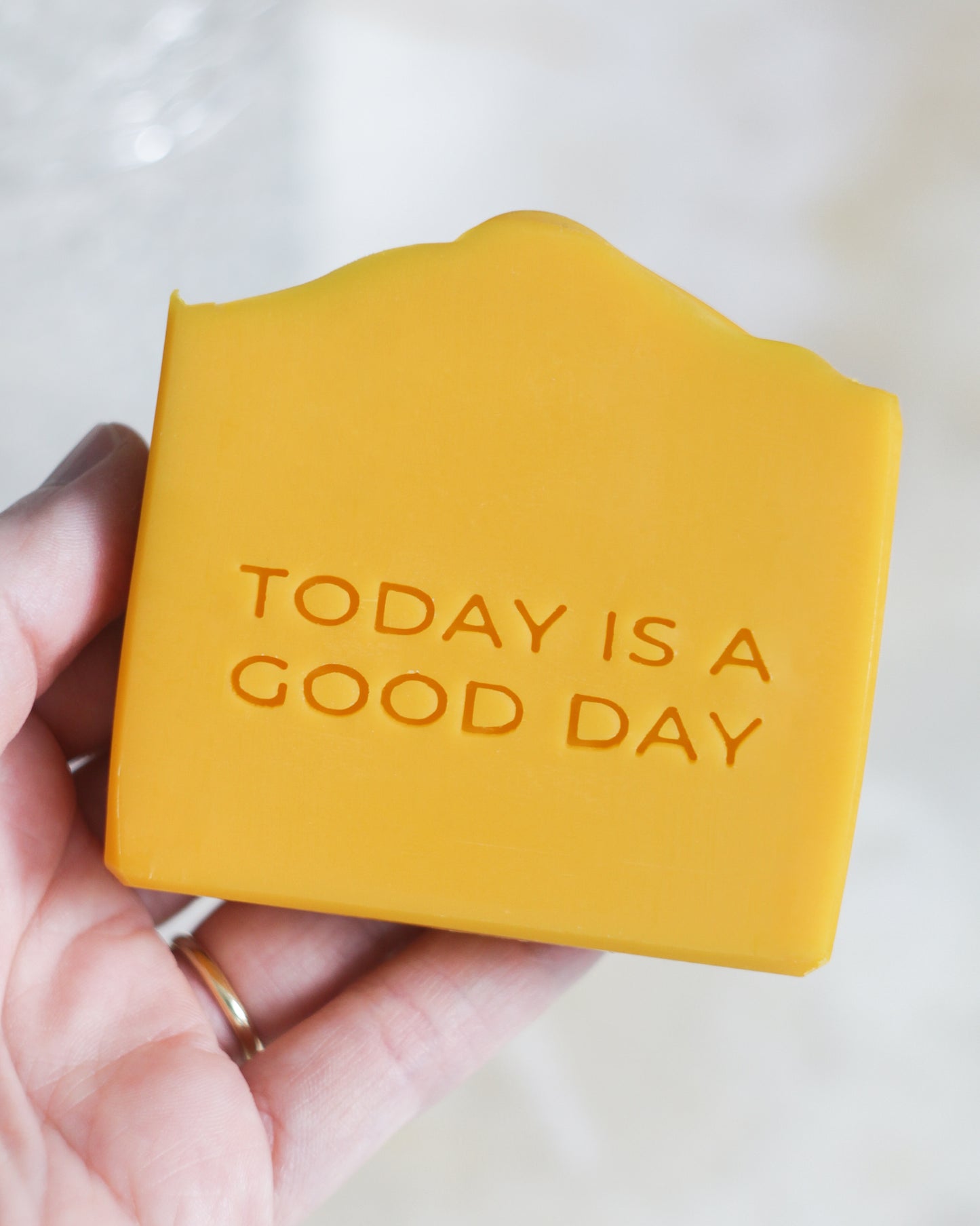 Today is a good day text soap stamp