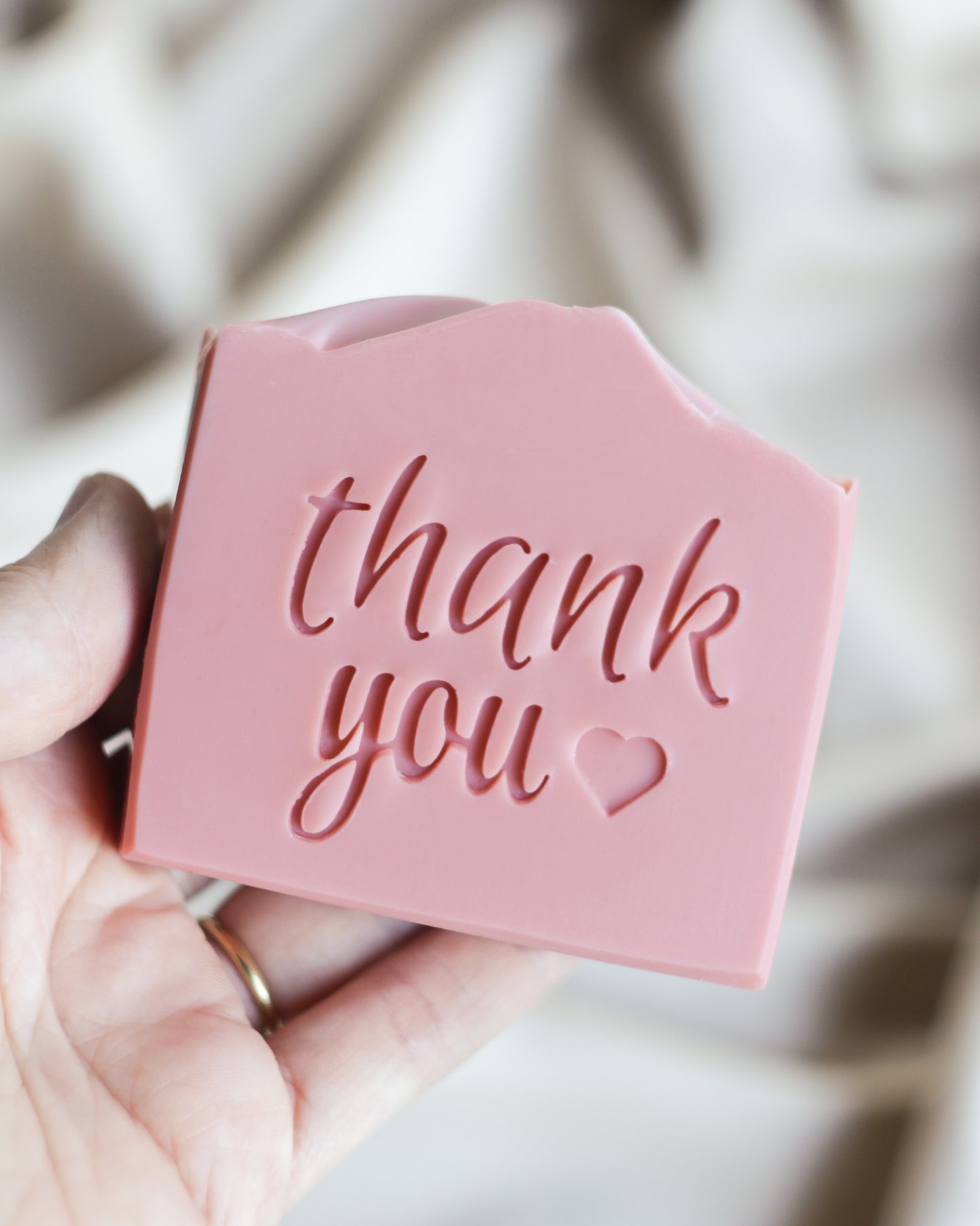 Big 'Thank you' soap stamp