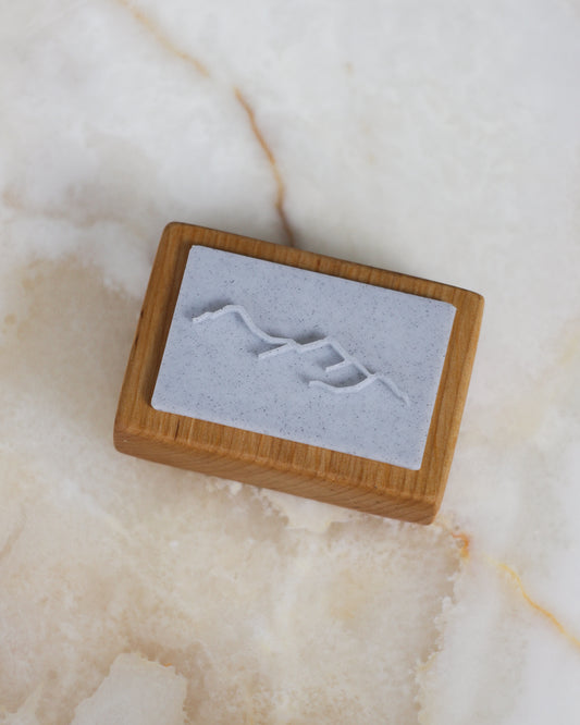 Mountain landscape soap stamp