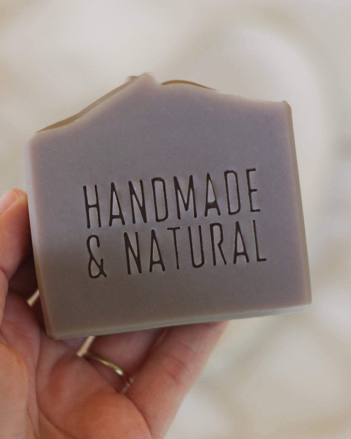 'Handmade & natural' soap stamp