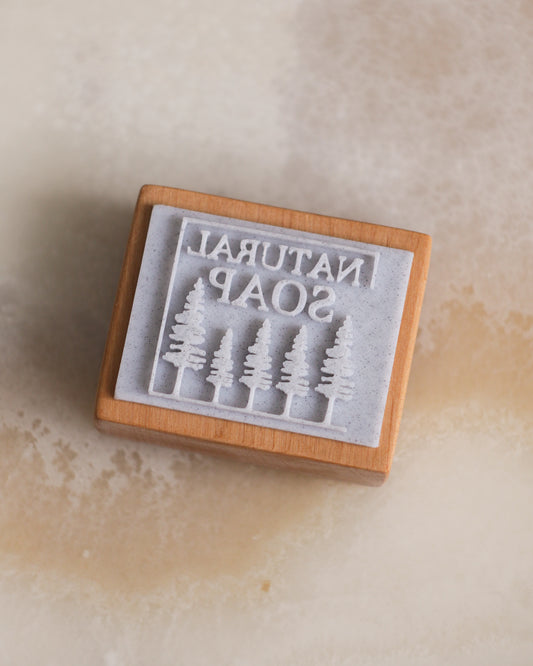 Natural soap forest soap stamp