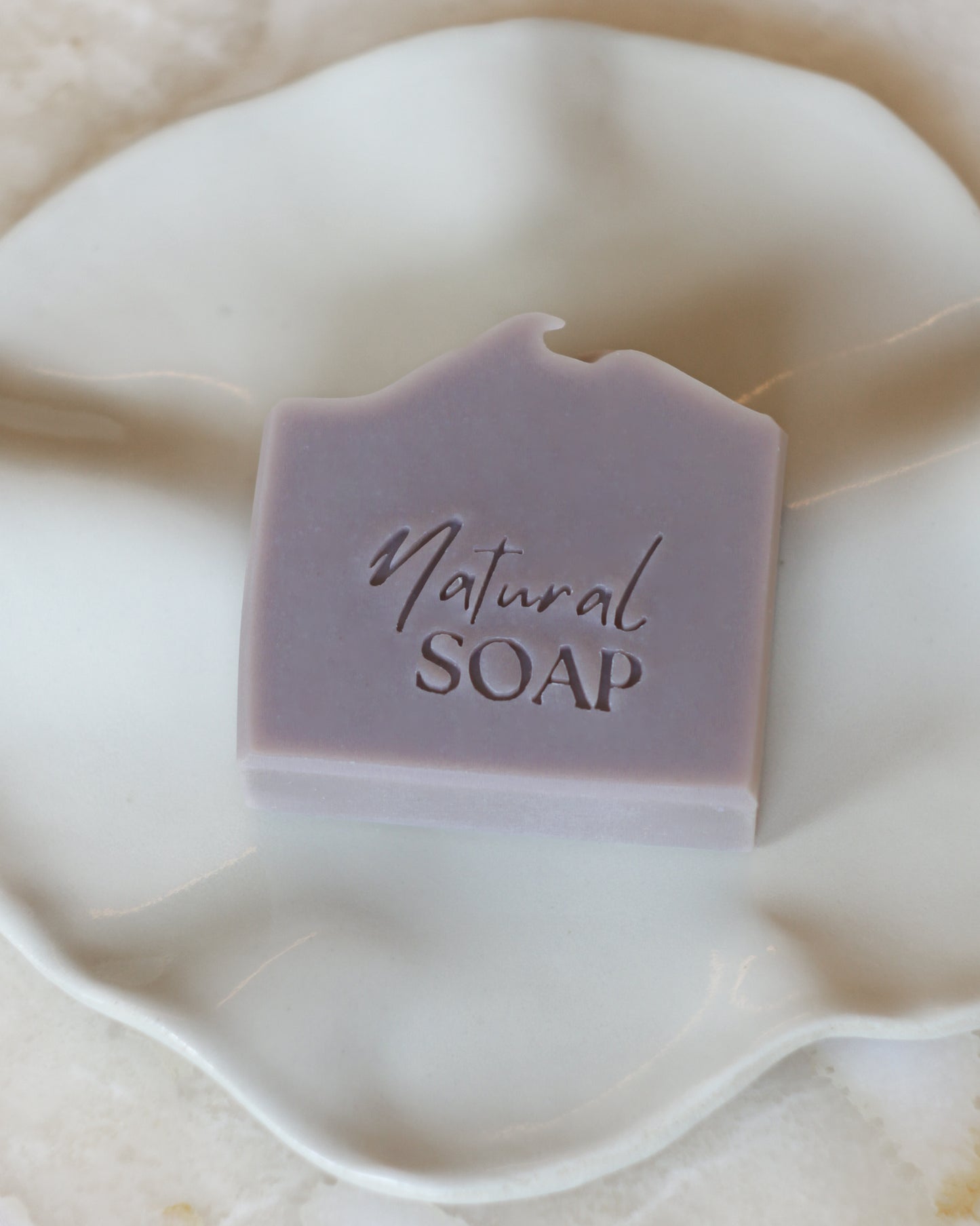 'Natural soap' text soap stamp