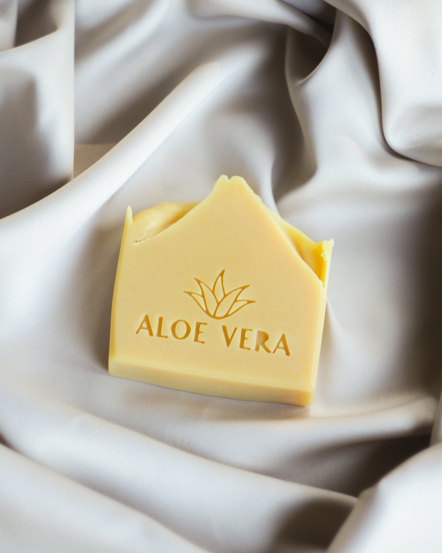 Aloe vera text soap stamp