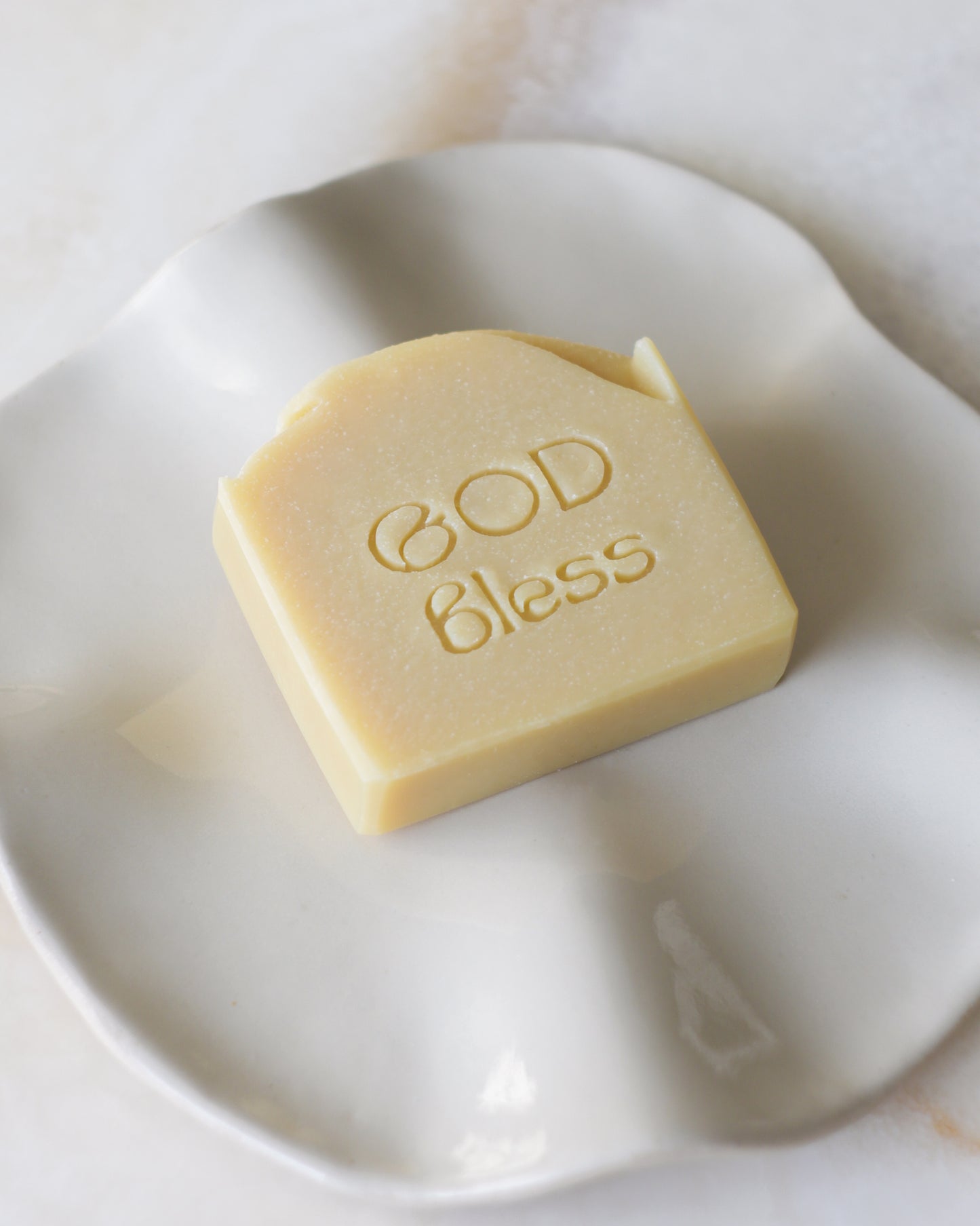 God Bless soap stamp