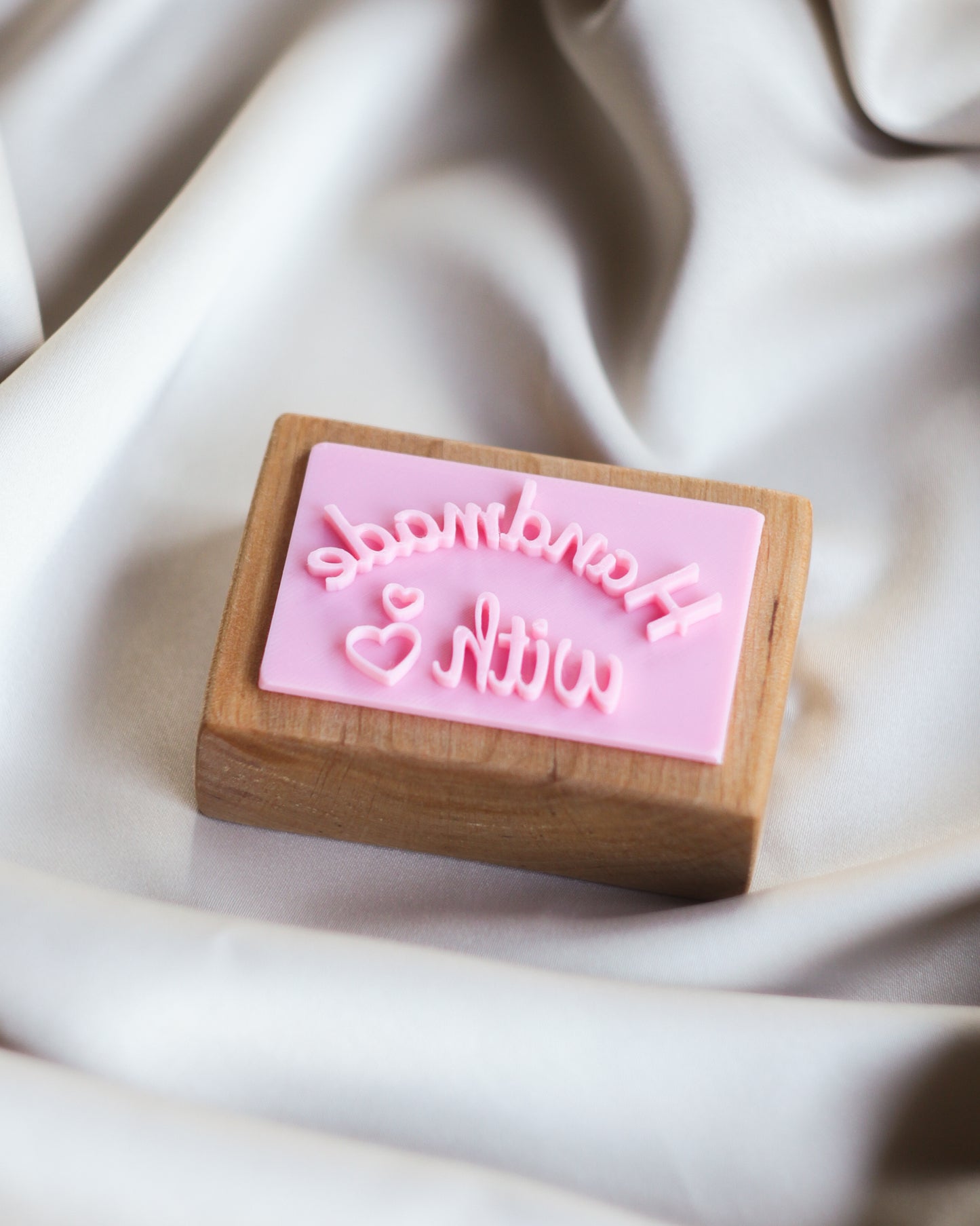 Handmade with 💕 soap stamp