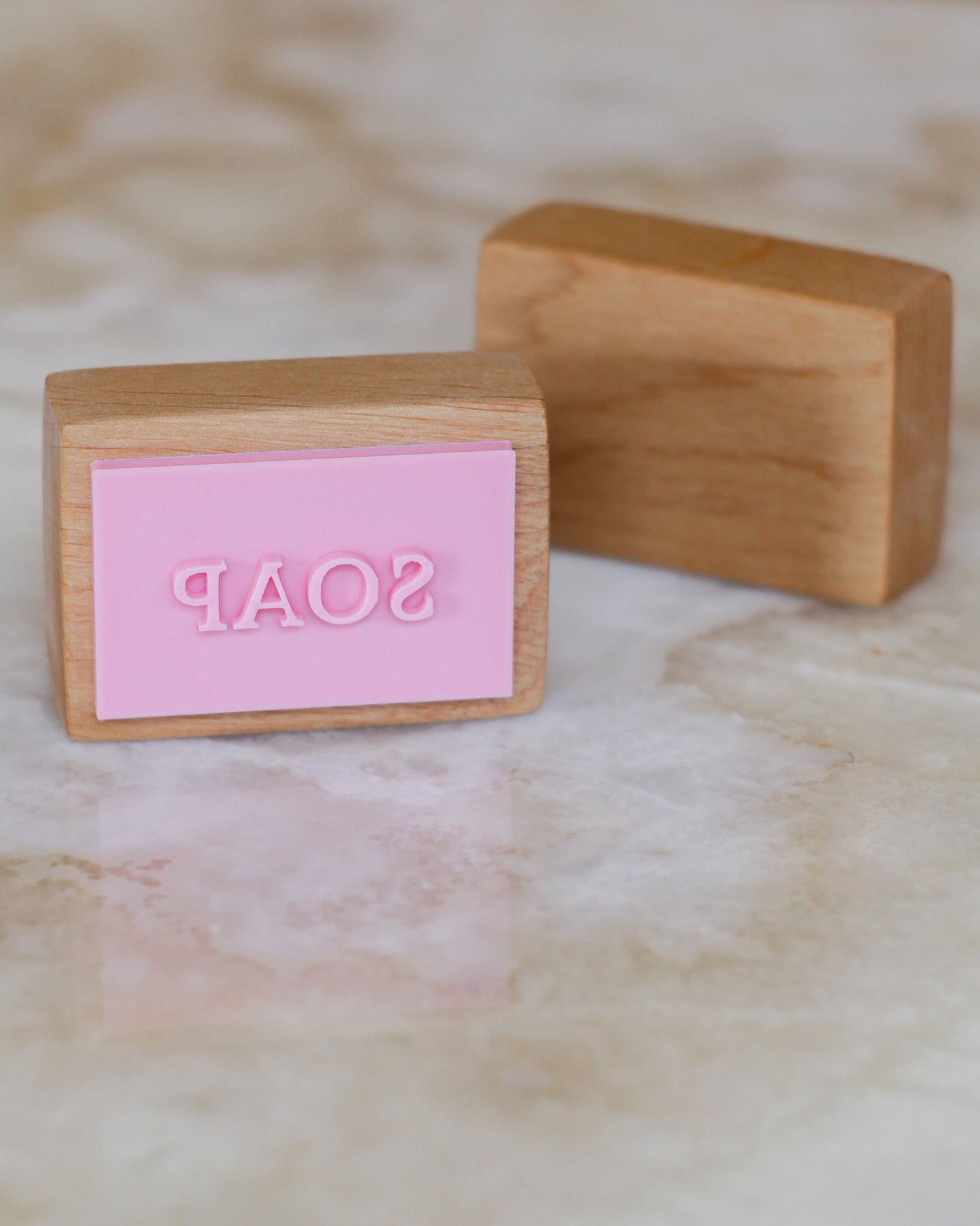 Text soap stamp 'soap'