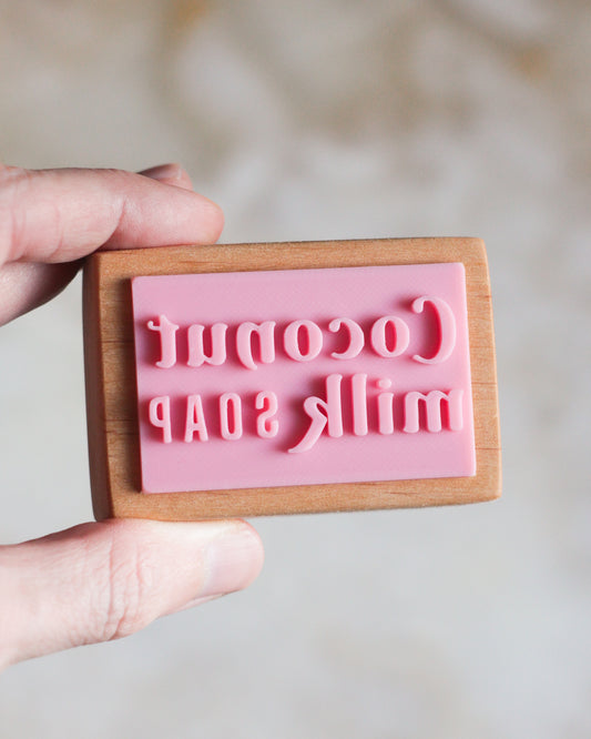 Coconut milk soap stamp